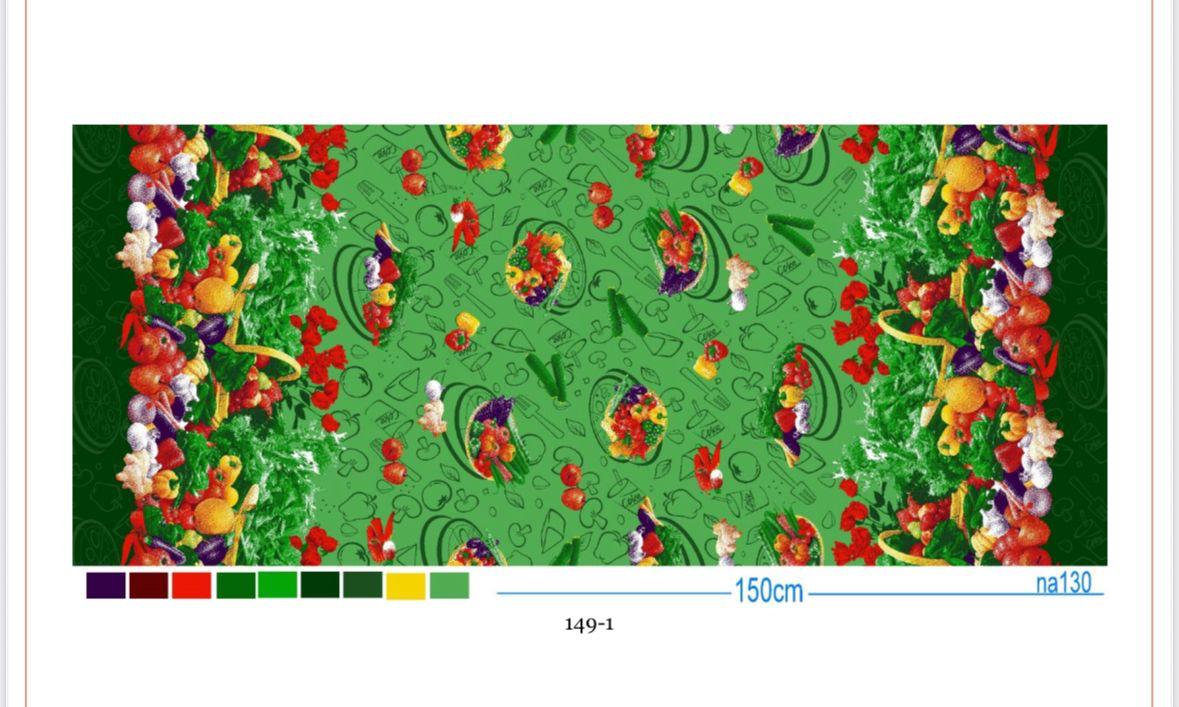 Oxford Estampado Legumes Verde 5 metros