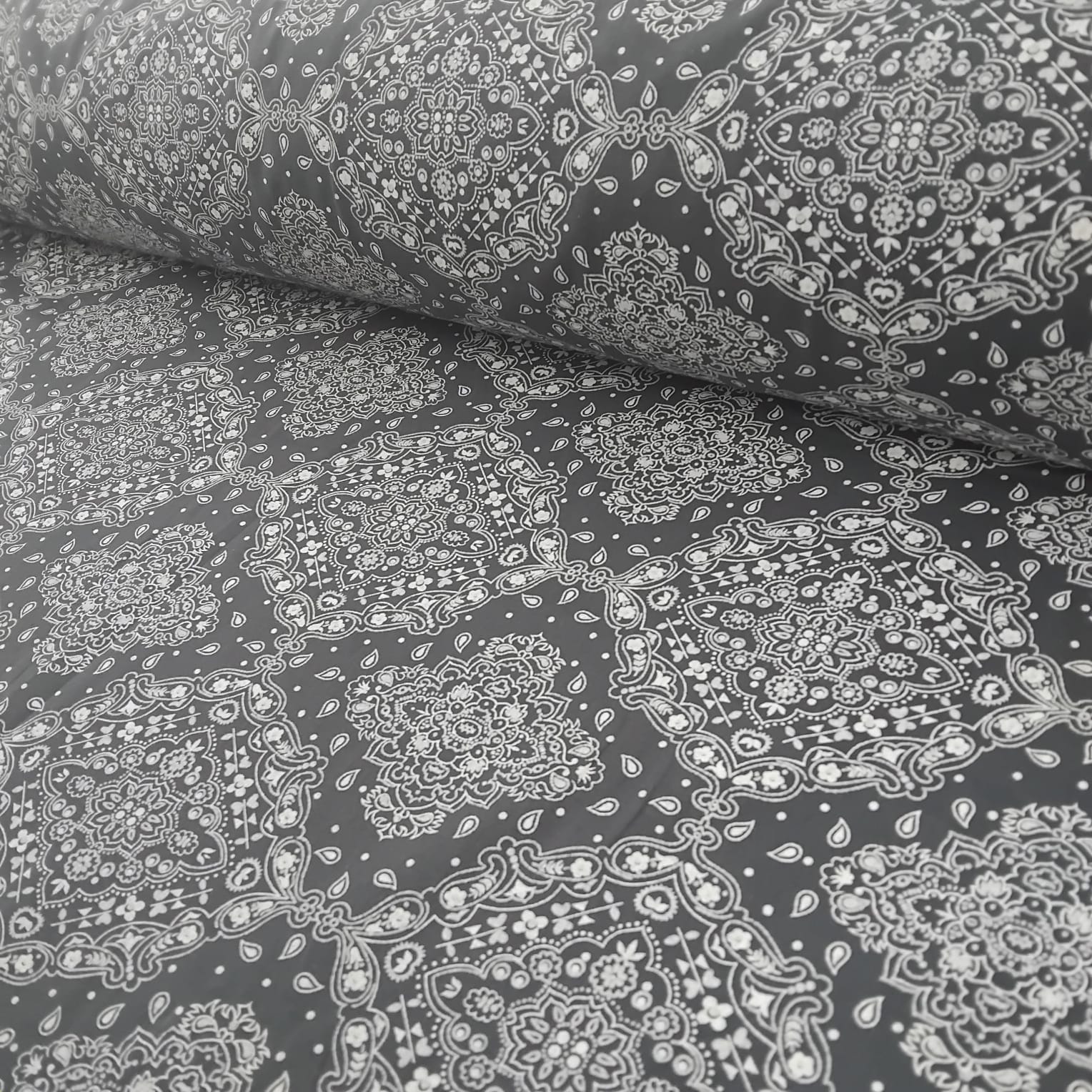 Tricoline Bandana Marantex Cinza  5 Metros
