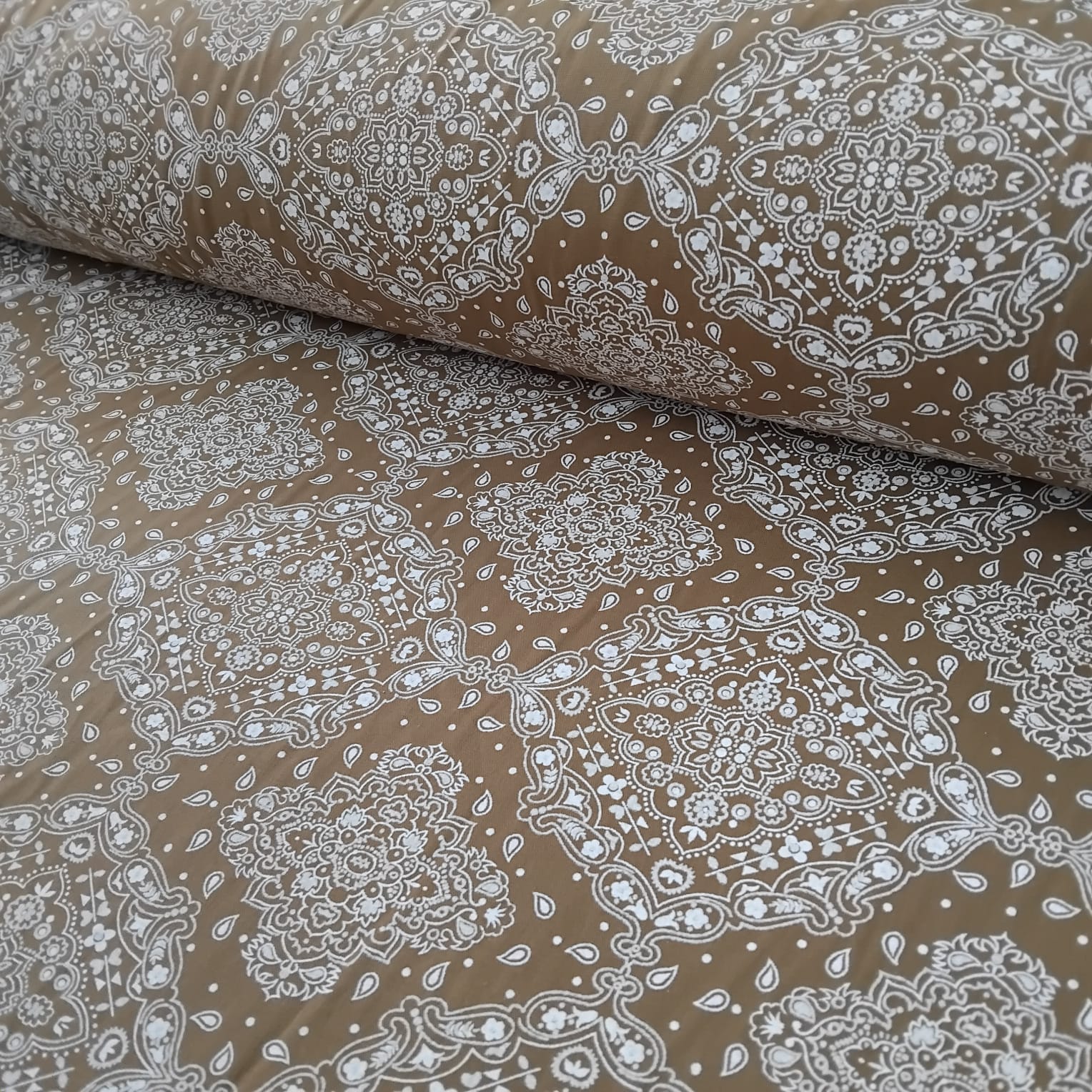 Tricoline Bandana Bege Escuro Marantex 10 Metros   