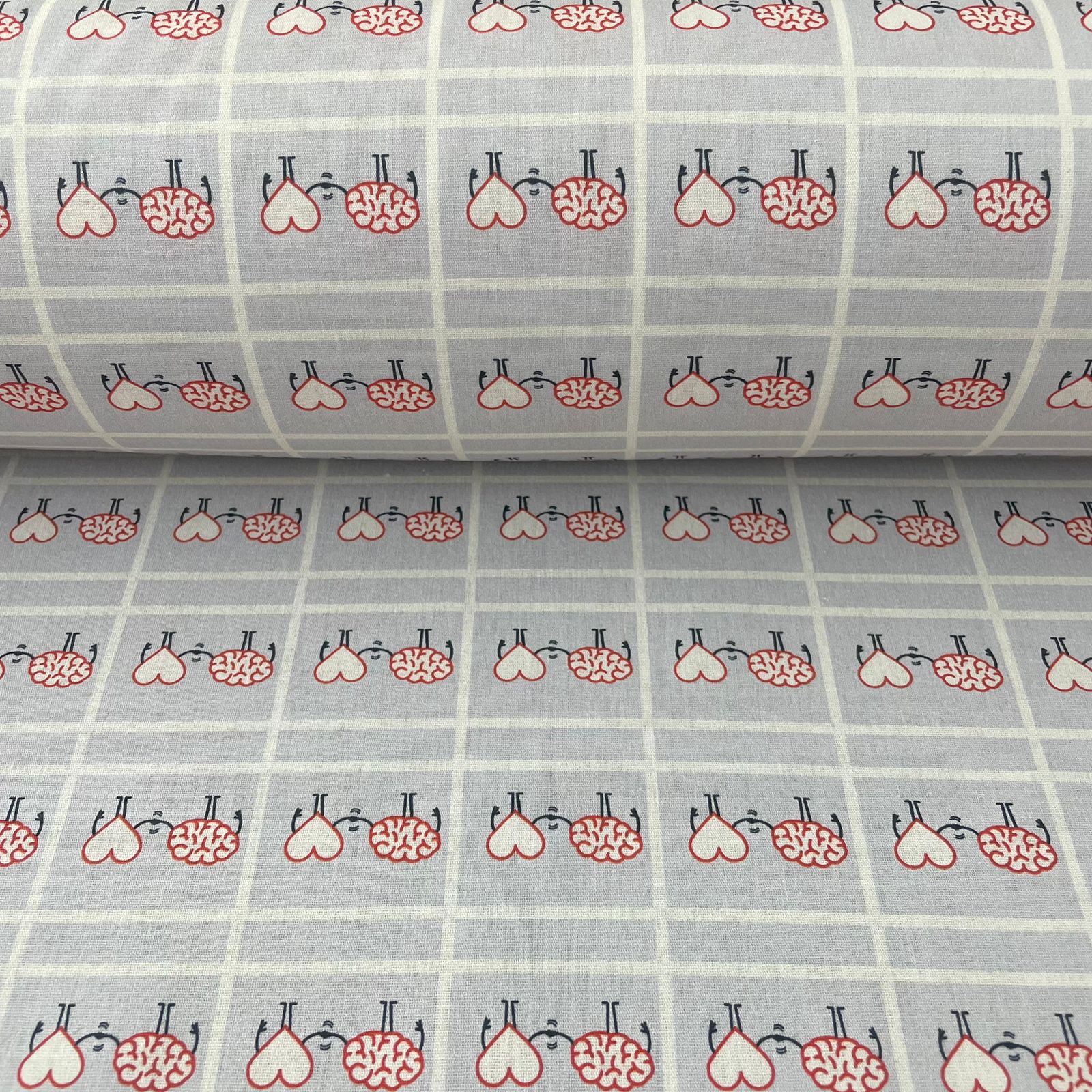 Tricoline Batimentos Cardíacos Fundo Cinza 5 metros