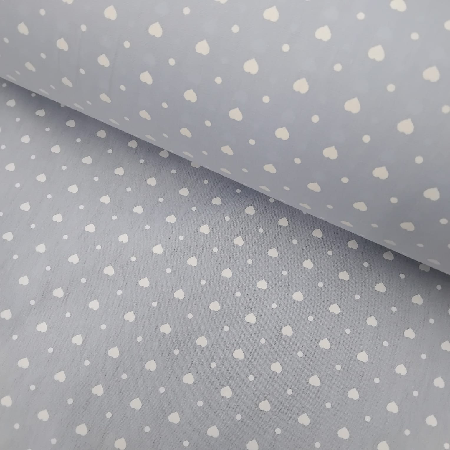 Tricoline Coraçãozinho Azul Bebê 10 metros   