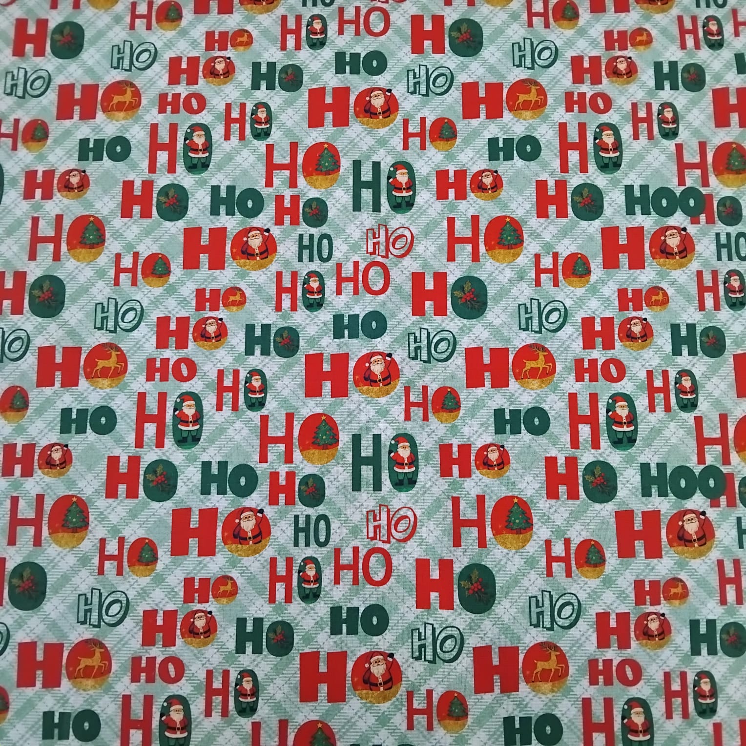 Tricoline De Natal HoHoHo Verde 5 metros