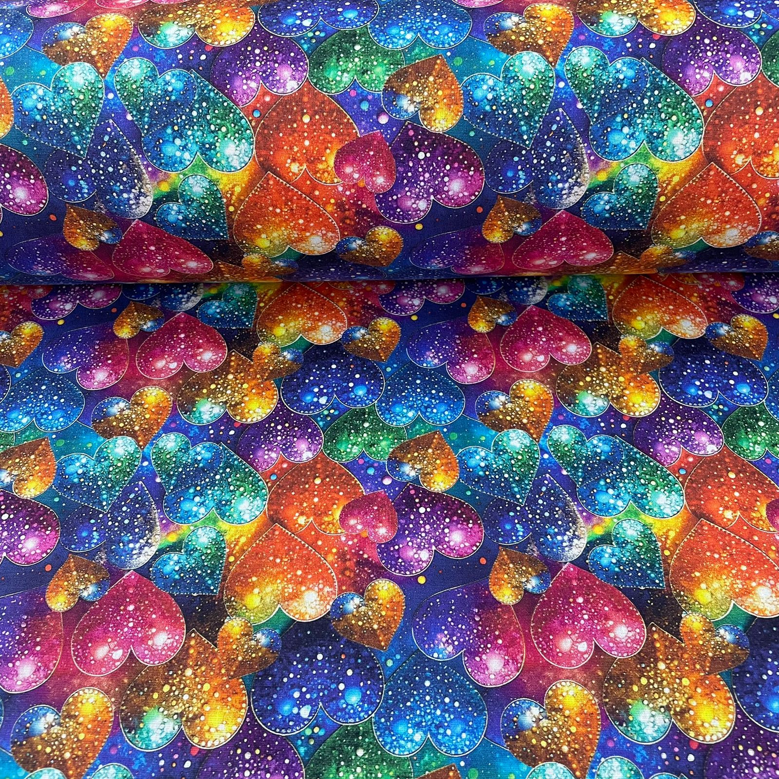 Tricoline Digital Corações Coloridos 5 metros 