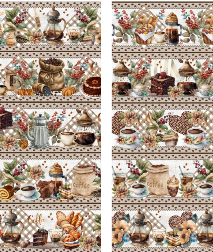 Tricoline Digital Exclusiva Marantex Barrado Café 5 Metros