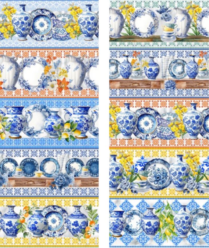 Tricoline Digital Exclusiva Marantex Barrado Loucas 5 metros 