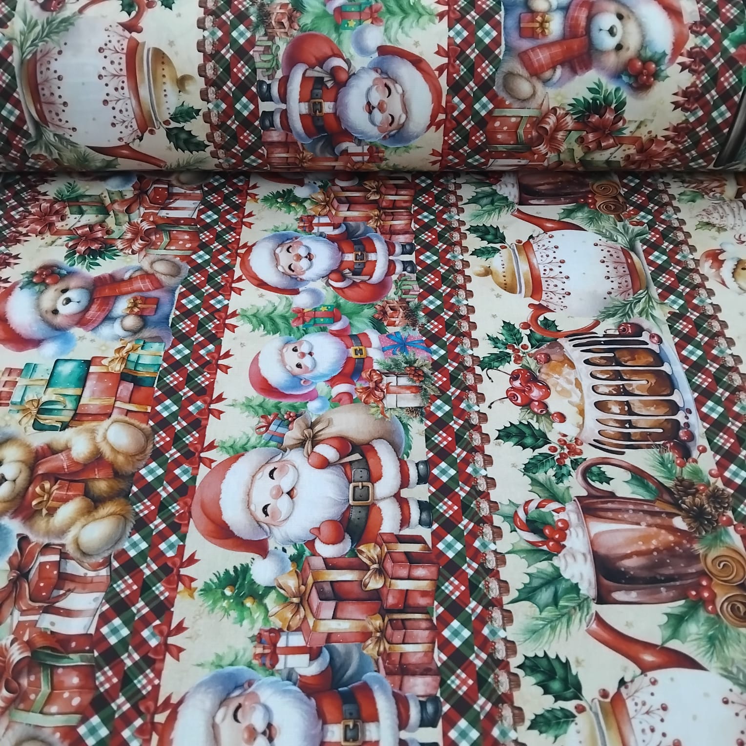 Tricoline Digital Exclusiva Marantex Barrado Natalino 10 metros