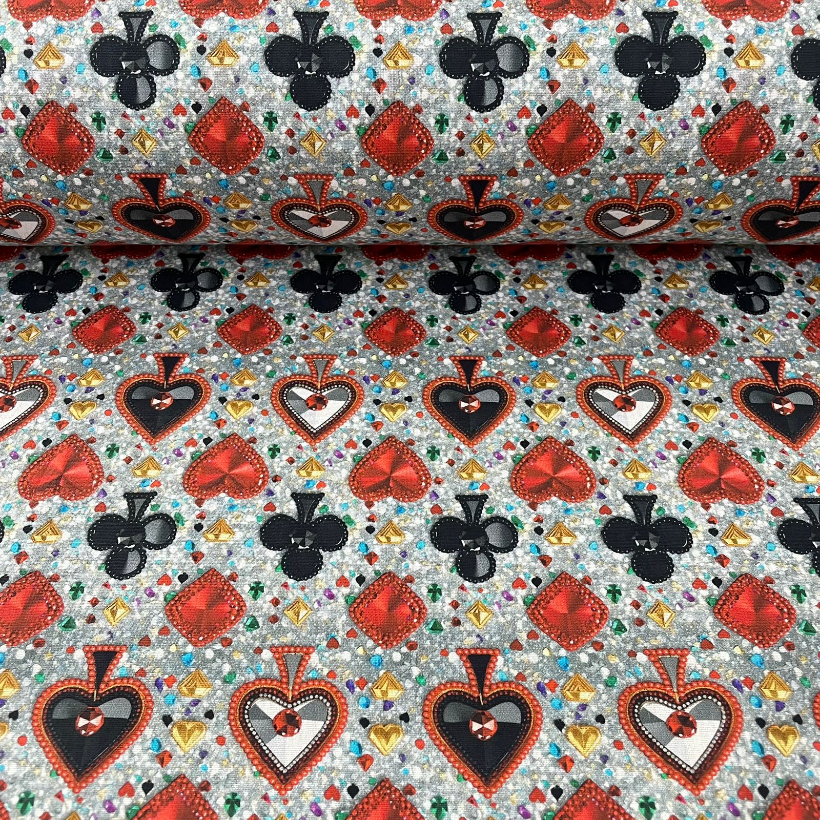 Tricoline Digital Pedras Naipes Fundo Cinza 10 metros 