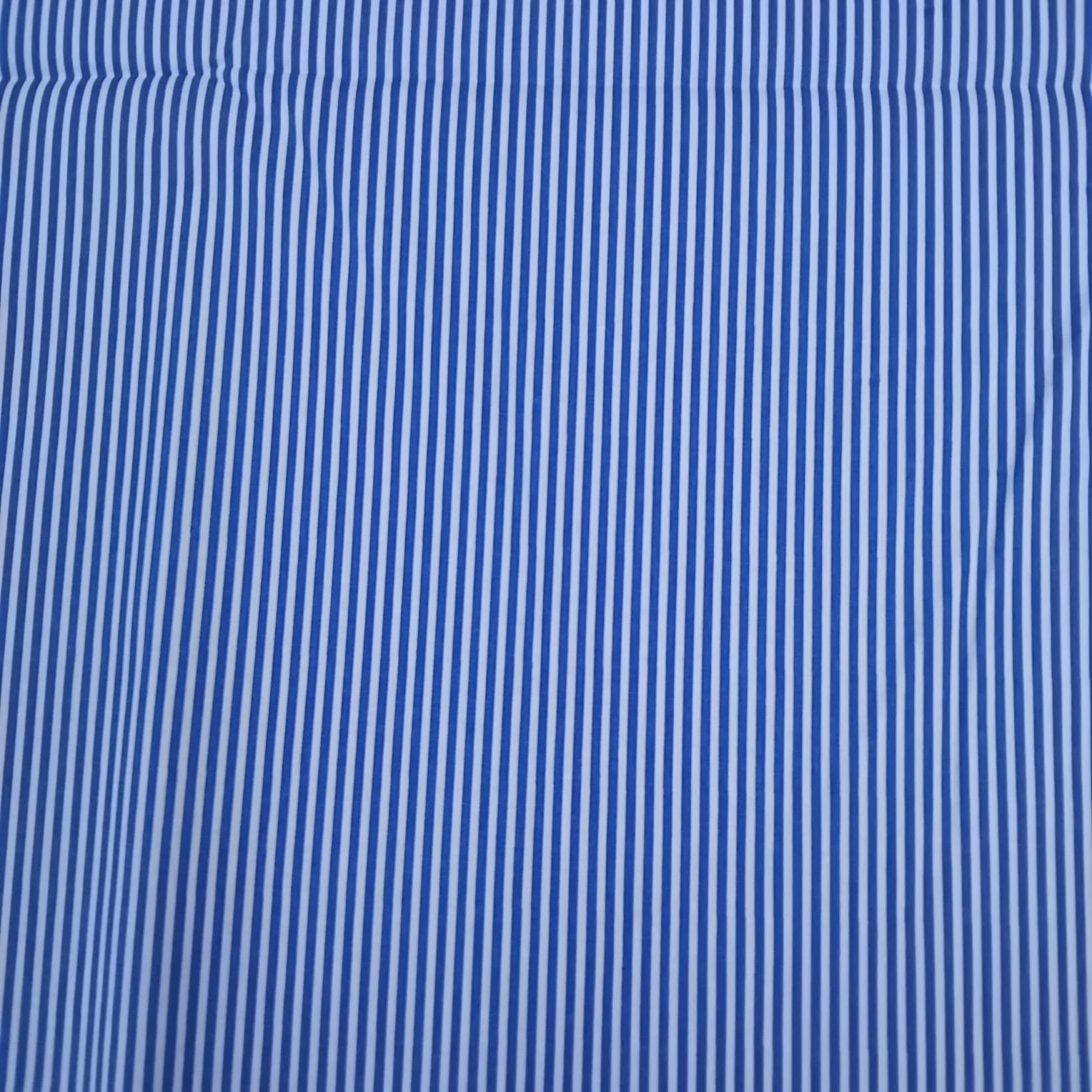 Tricoline Listrado Azul Royal  10 metros 