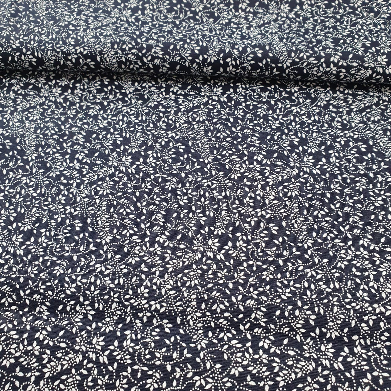 Tricoline Raminhos Azul marinho 10 metros  