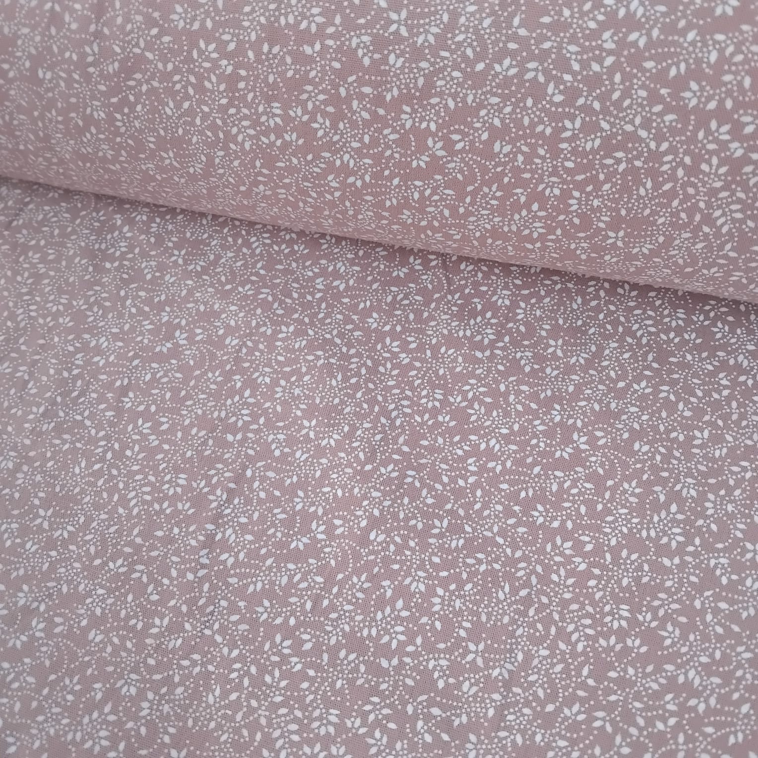 Tricoline Raminhos Rosê Claro 10 metros   