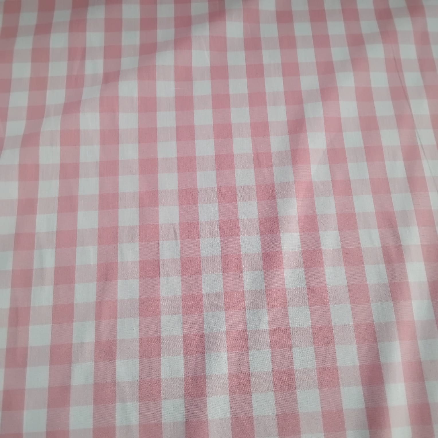 Tricoline Xadrez 1cm Fio Tinto P Rosa BB 5  metros 