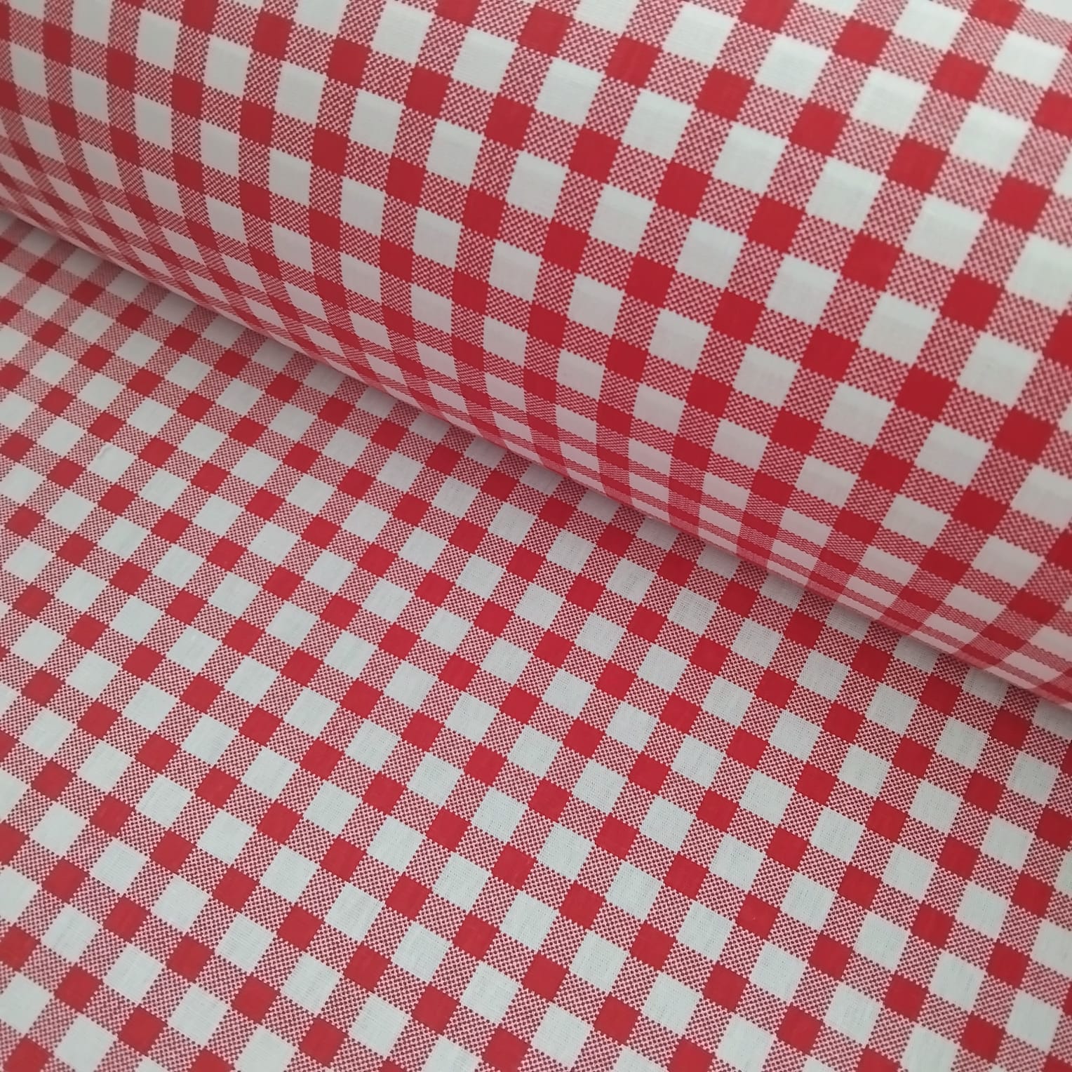 Tricoline Xadrez P Vermelho e Branco 5 Metros