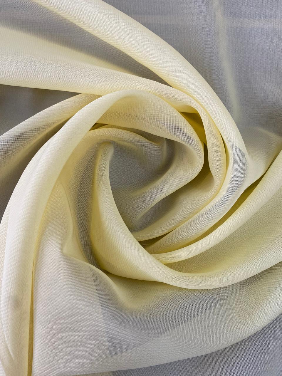 Chiffon Liso Amarelo Claro