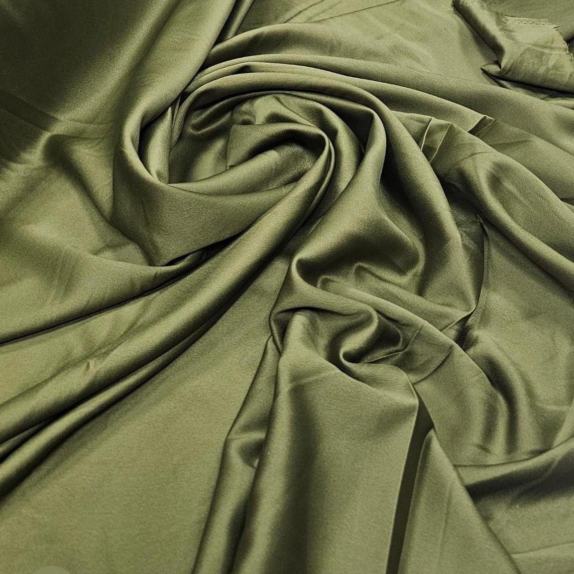 Crepe Amanda Verde Oliva   10 Metros    