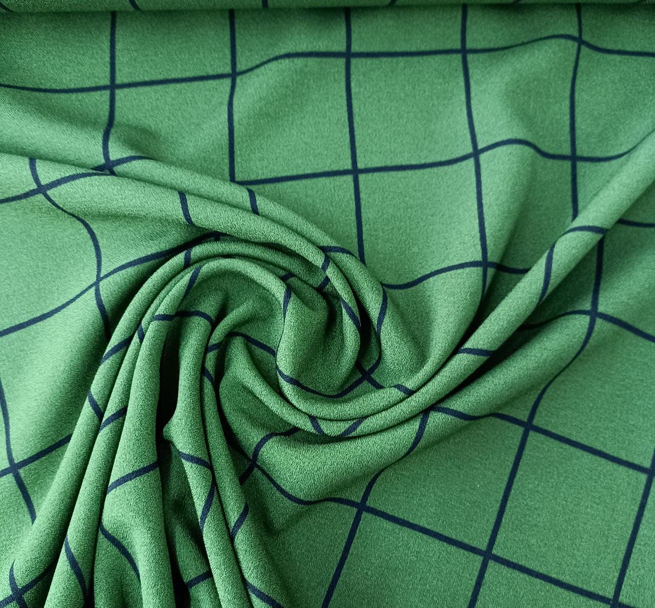 Crepe Quadriculado Verde