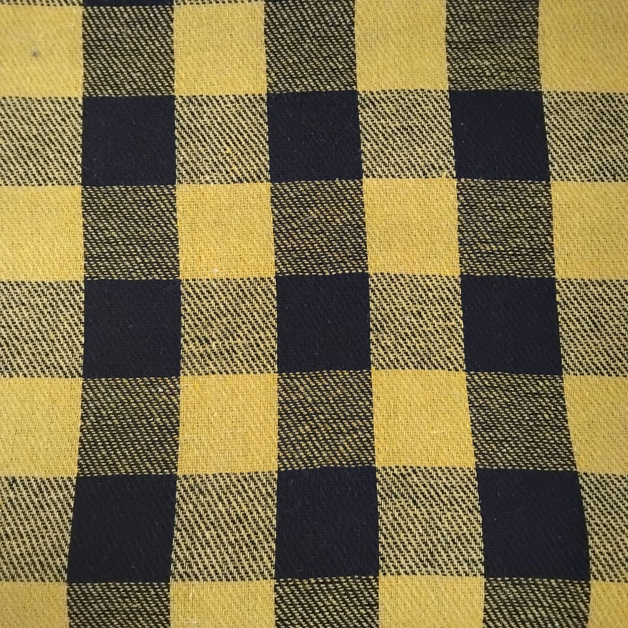Flanela Xadrez Quadriculado Amarelo M