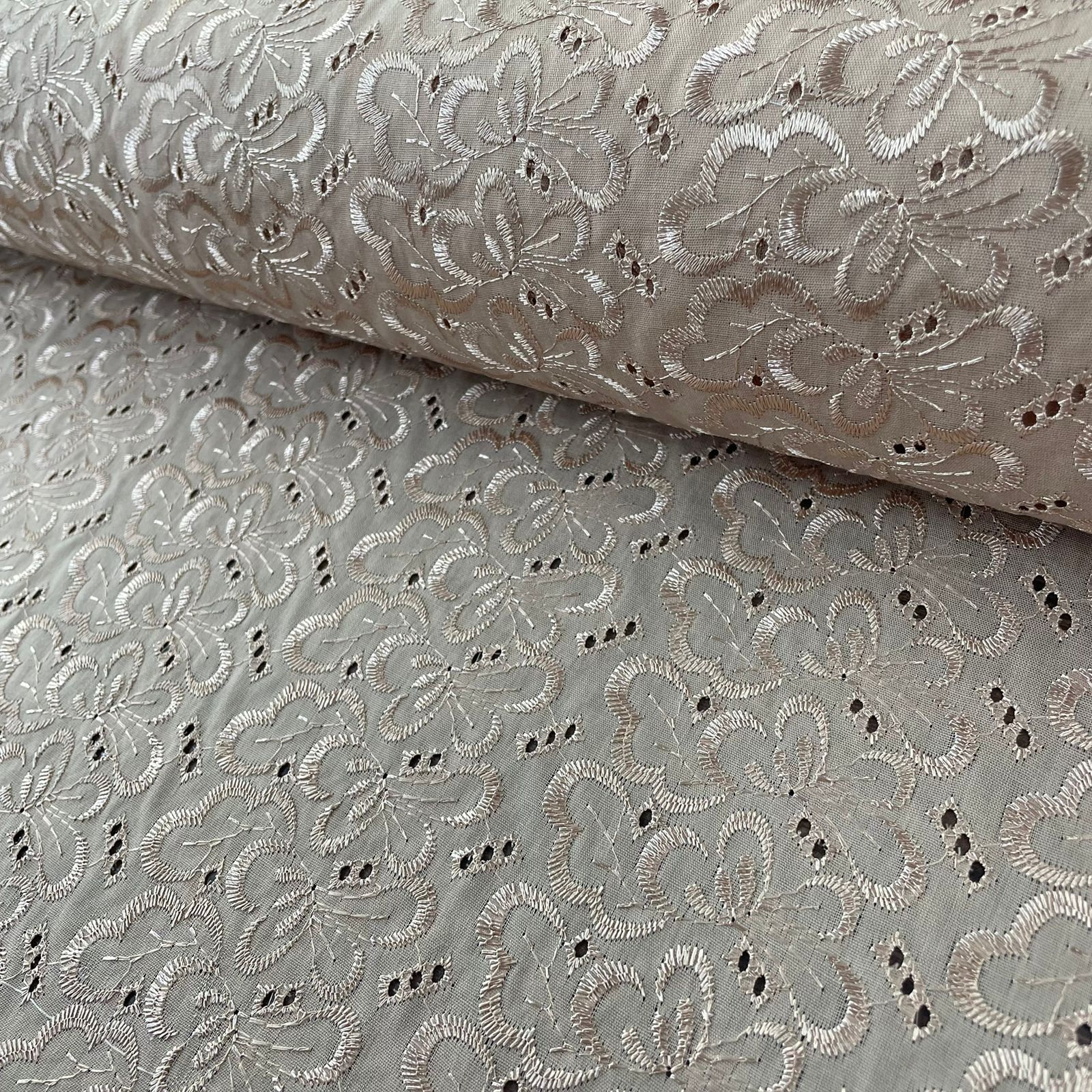 Laise Bordado Austríaco Bege