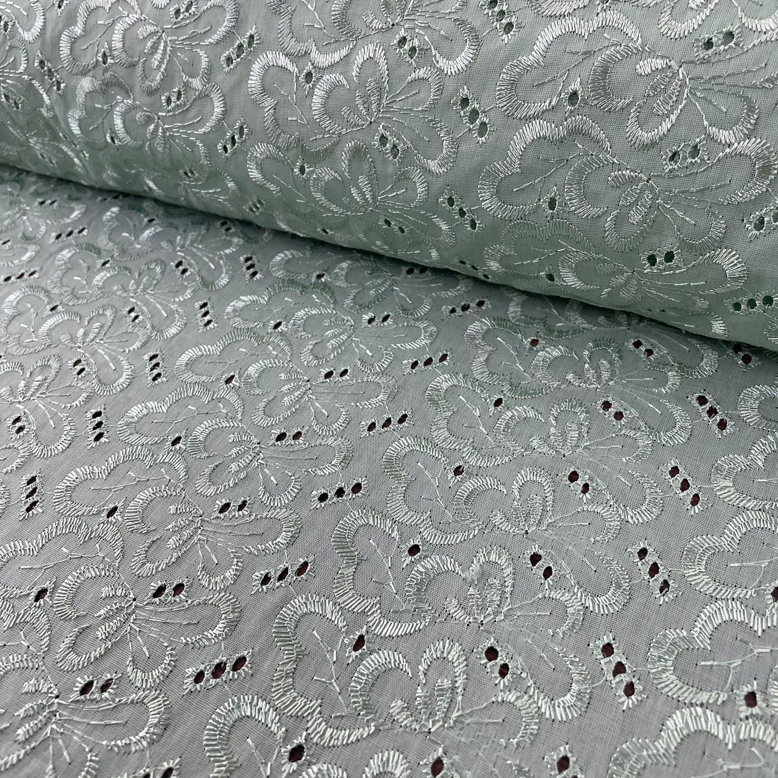 Laise Bordado Austríaco Verde Menta