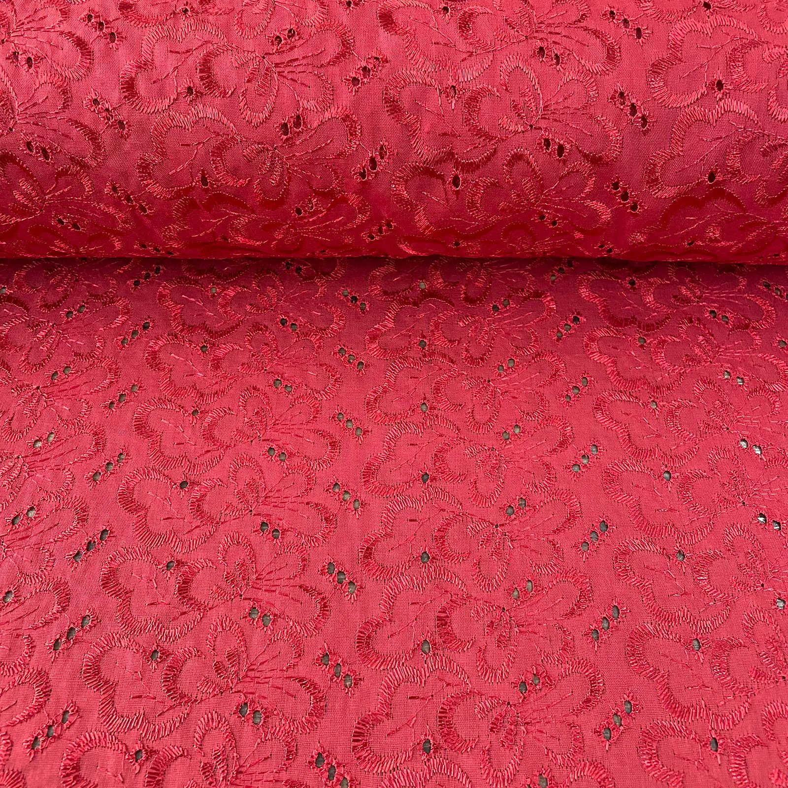 Laise Bordado Austríaco Vermelho