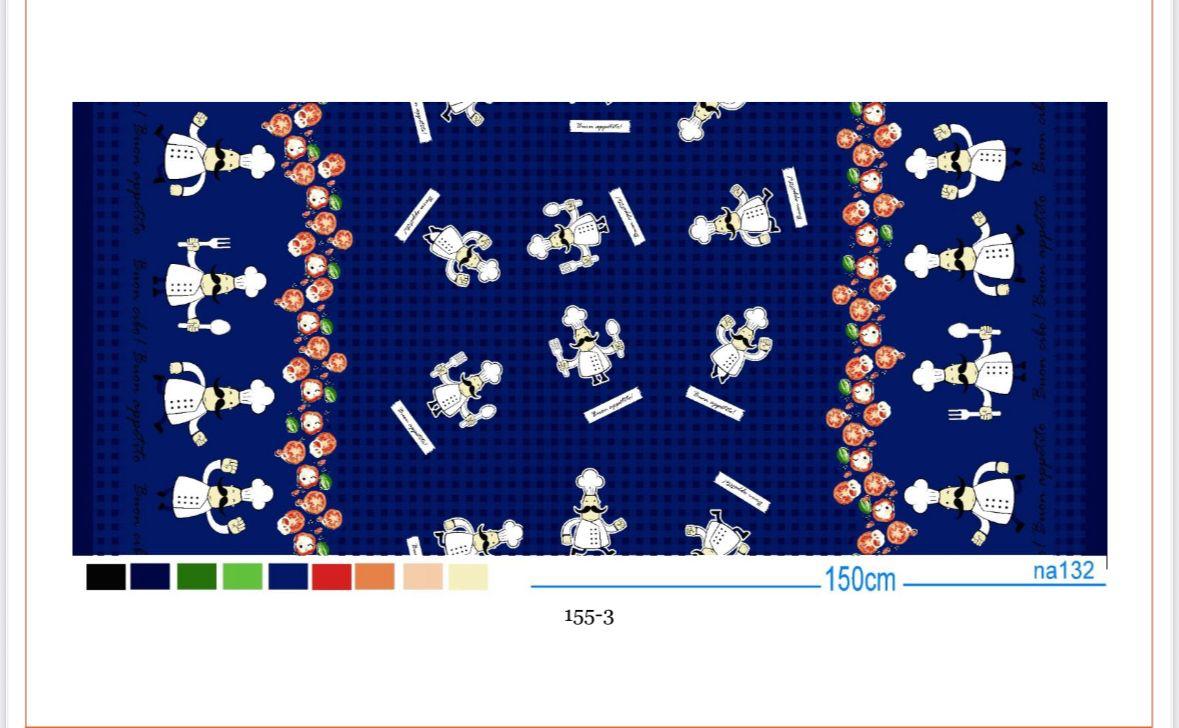 Oxford Estampado Master Chefe Azul
