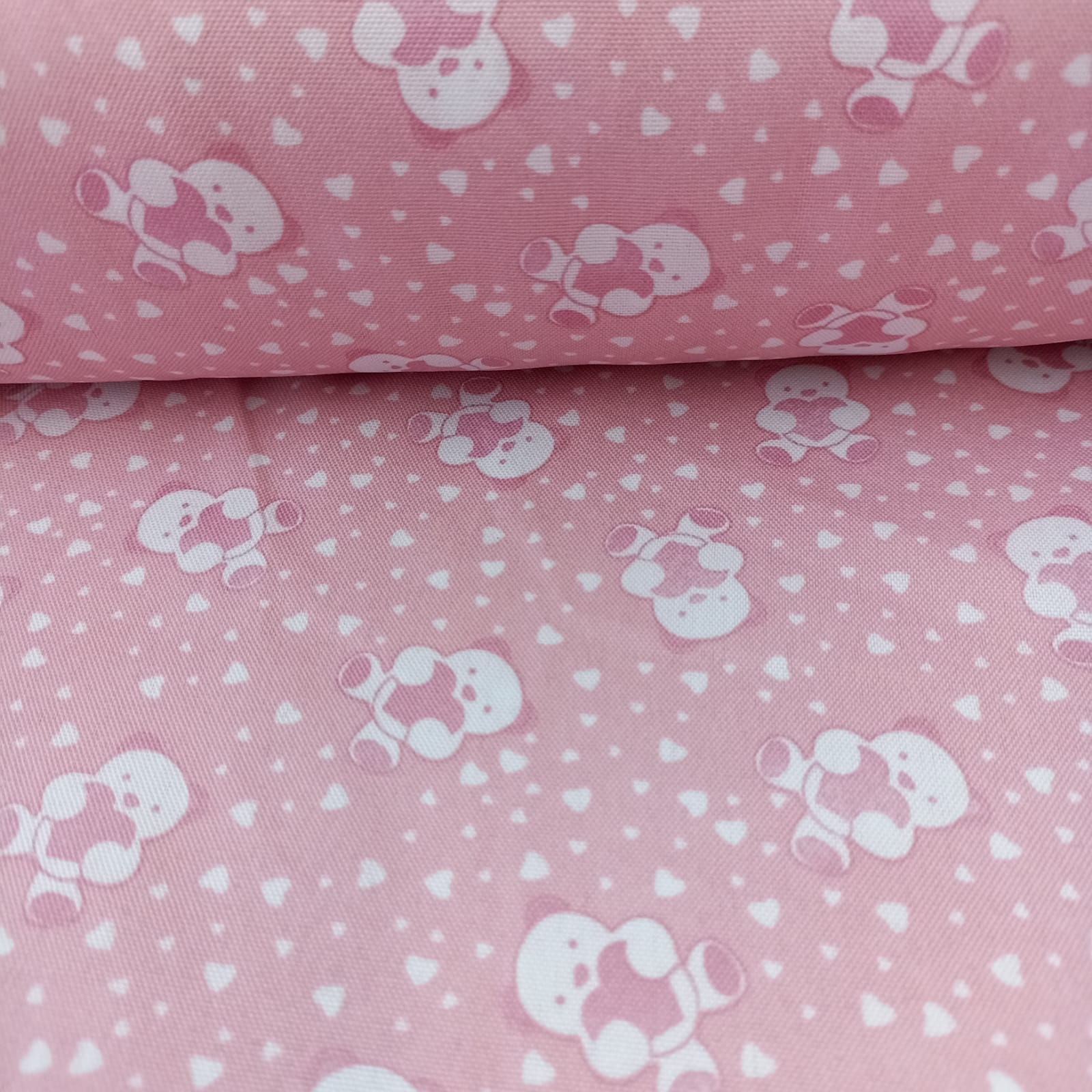 Oxford Estampado Urso Rosa 