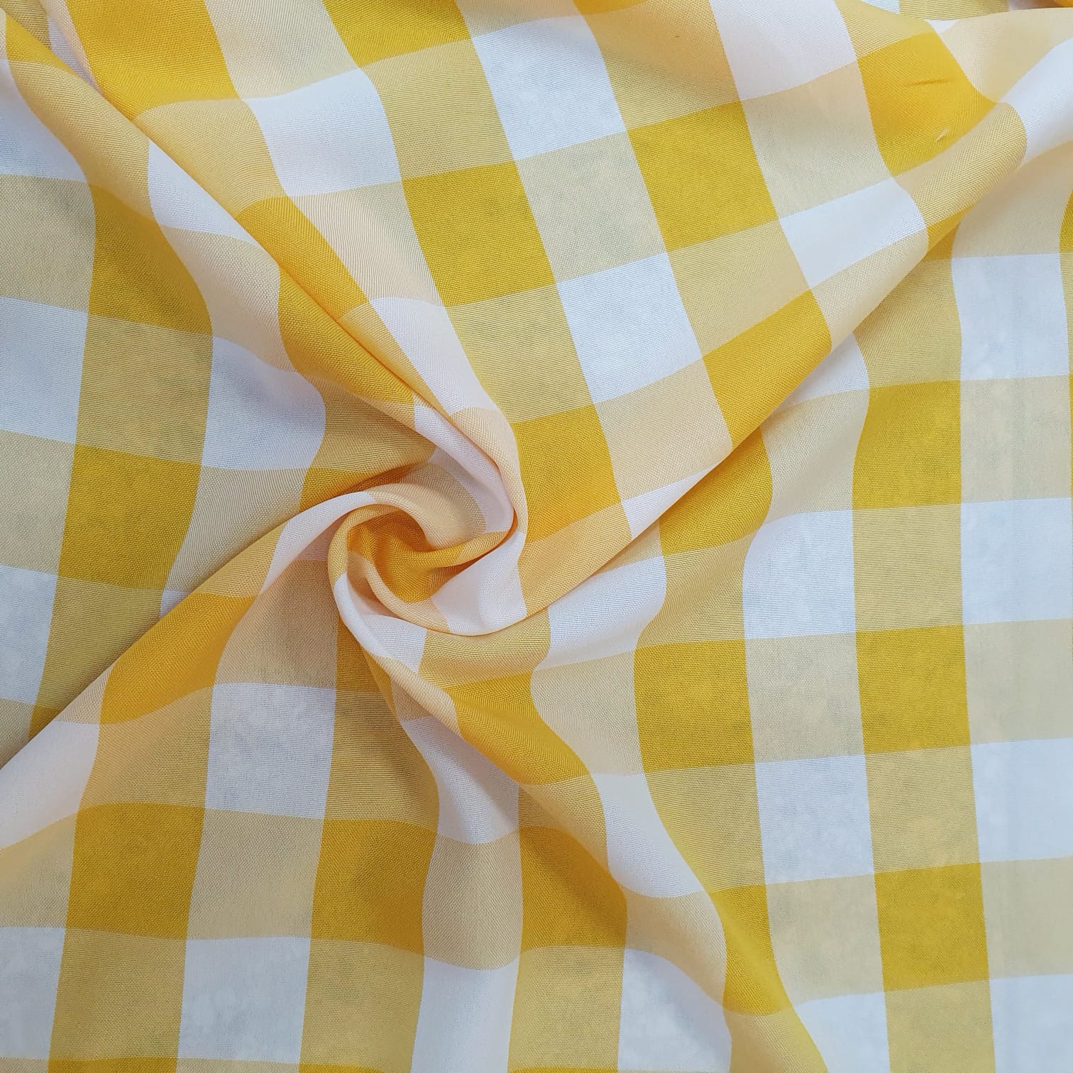 Tecido Oxford Estampado Xadrez Quadriculado Amarelo e Lilás - 1,40m