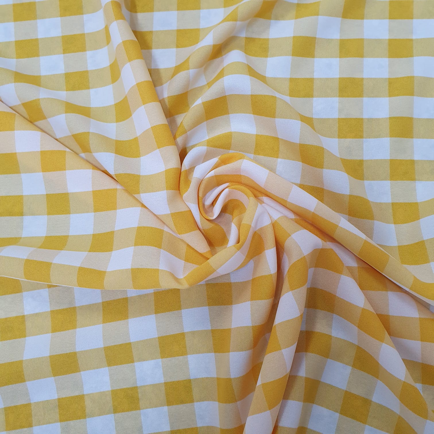 Tecido Oxford Estampado Xadrez Quadriculado Amarelo e Lilás - 1,40m