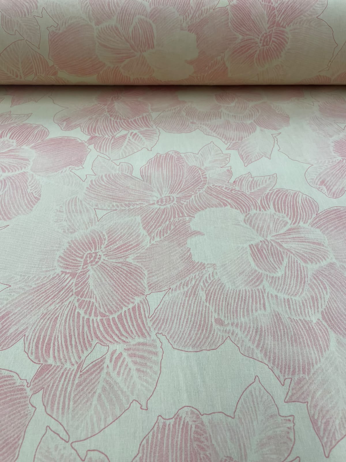 Percal 150 Fios Flores Rosa