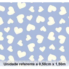 Tricoline Coração Azul Tricoline Coração Azul