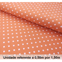 Tricoline Poá com Bolinhas Laranja Tricoline Poá com Bolinhas Laranja