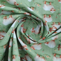 Tricoline Ovelhas Fundo Verde 5 metros  