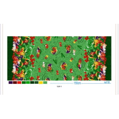 Oxford Estampado Legumes Verde 5 metros        