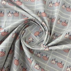 Tricoline Batimentos Cardíacos Fundo Cinza 5 metros