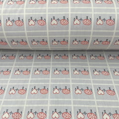 Tricoline Batimentos Cardíacos Fundo Cinza 5 metros