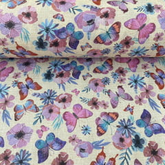 Tricoline Borboleta com Flores 5 metros    