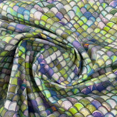 Tricoline Digital Cauda de Sereia-glitter- 5 metros 