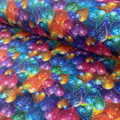 Tricoline Digital Corações Coloridos 5 metros 