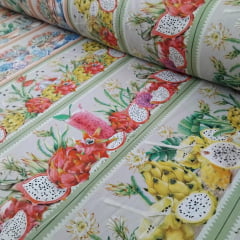 Tricoline Digital Exclusiva Marantex Barrado Pitaia  5 metros 