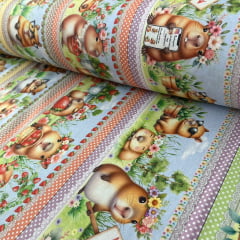 Tricoline Digital Exclusiva Marantex Barrado Capivara 5 metros 