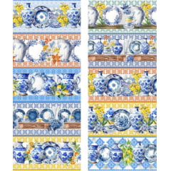 Tricoline Digital Exclusiva Marantex Barrado Loucas 5 metros 