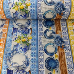 Tricoline Digital Exclusiva Marantex Barrado Loucas 5 metros 