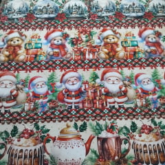 Tricoline Digital Exclusiva Marantex Barrado Natalino 10 metros