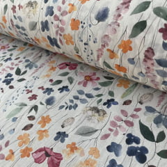 Tricoline Floral Aquarela 5 metros