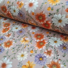 Tricoline Floral Rose 5  metros  