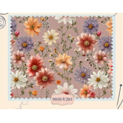 Tricoline Floral Rose 5  metros  