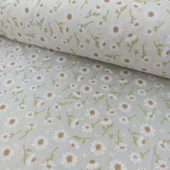 Tricoline Margaridas Bege 10 metros Tricoline Margaridas Bege 10 metros