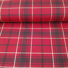 Tricoline Natal Xadrez Vermelho 5 metros Tricoline Natal Xadrez Vermelho 5 metros