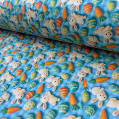 Tricoline Páscoa Coelhinhos Verde  5 metros 