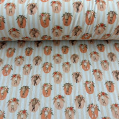 Tricoline Páscoa com Listras Salmão 5 metros 