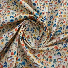 Tricoline Páscoa Floral Coelhos 5 metros 